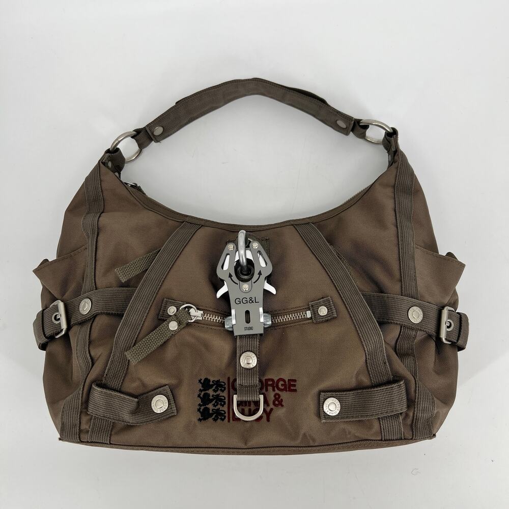 George Gina & Lucy Popalicous Shoulder Bag Y2K Brown 2008 Hobo Utility Purse GGL